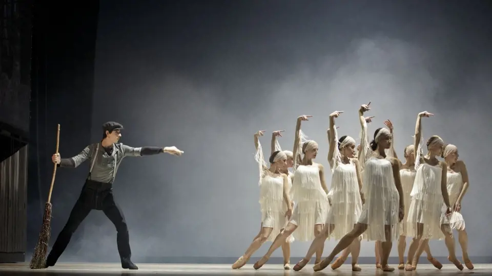 Generální zkouška baletu Čarodějův učeň v Národním divadle.