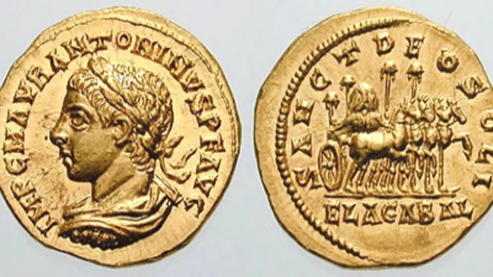 Císař Elagabalus na dobových mincích
