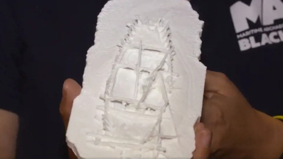 Model vraku vytvořený na 3D tiskárně
