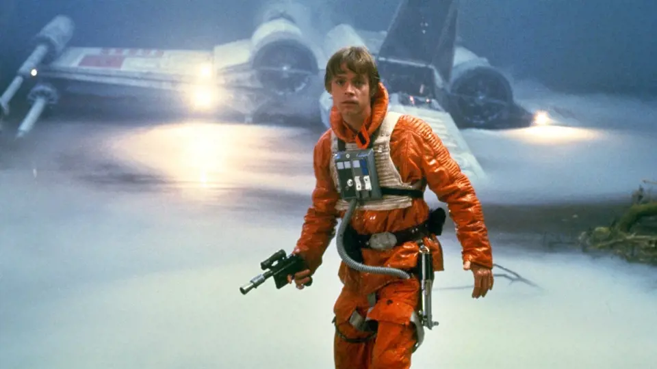 Mark jako Luke Skywalker ve filmu Impérium vrací úder. 