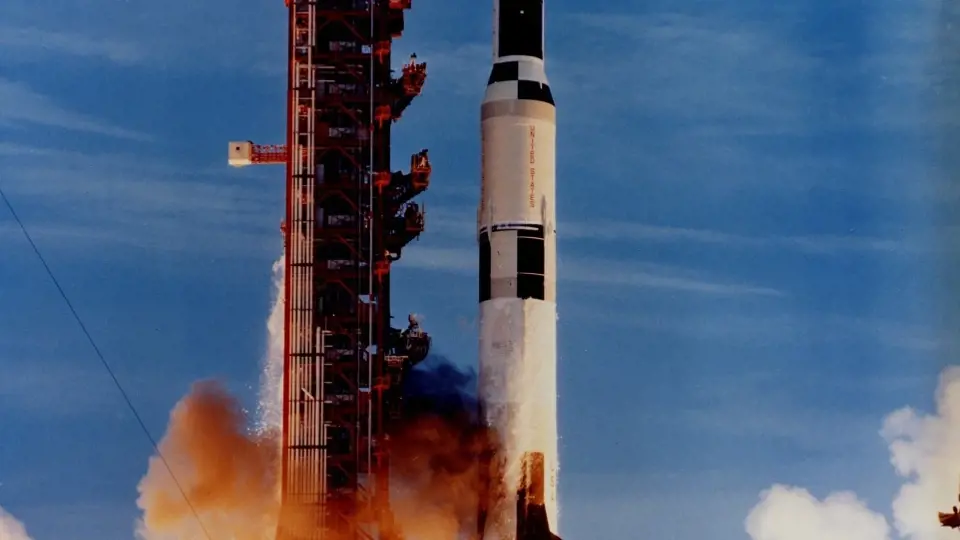 Start nosné rakety Saturn V, která vynesla Skylab na oběžnou dráhu