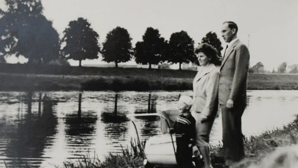 Eva s manželem a syny v 60. letech v Uherském Hradišti