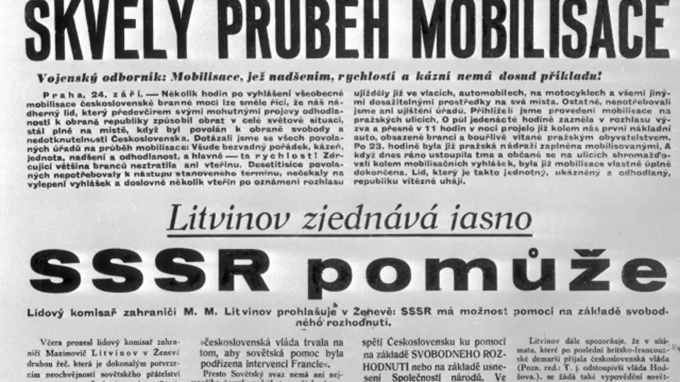 zařijová mobilizace československé armády, 1938