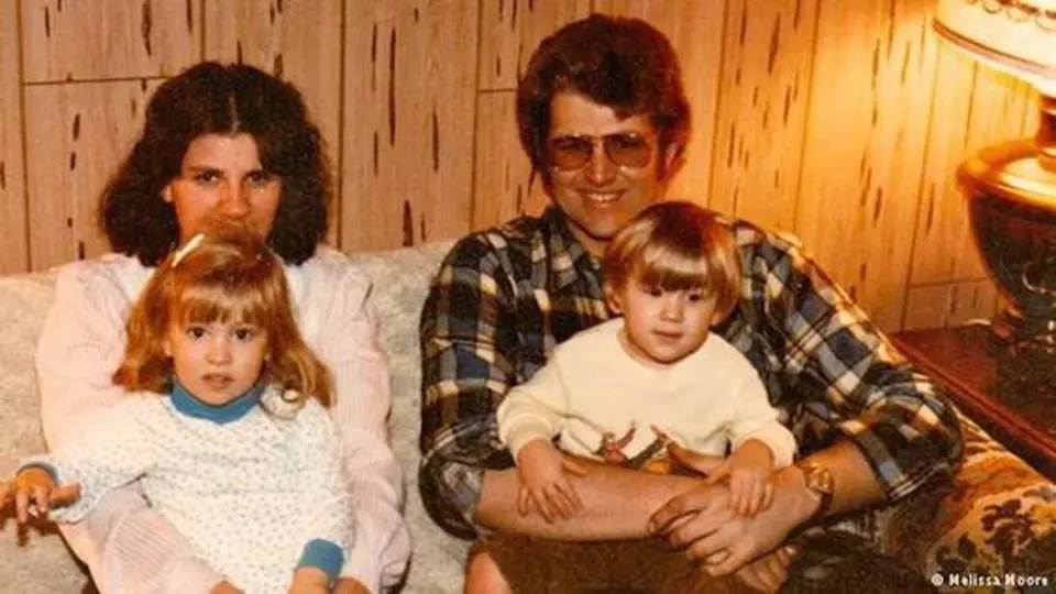 Keith Jesperson s dětmi a manželkou.