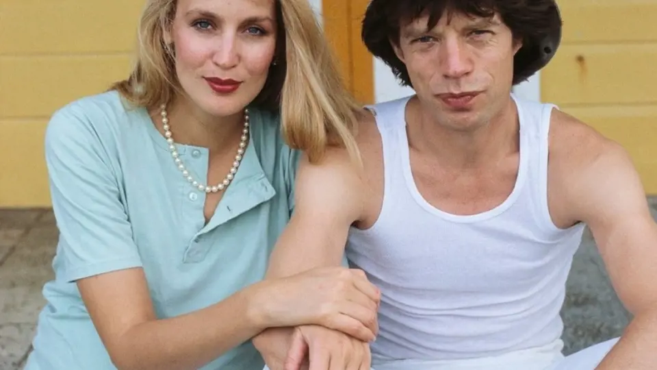 S modelkou Jerry Hall v roce 1983. Tehdy ještě nebyli svoji.