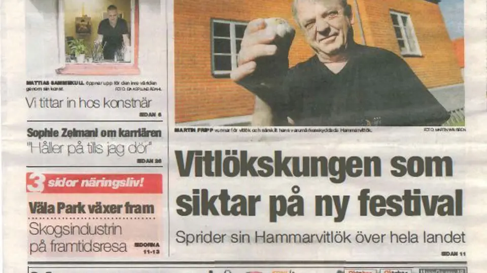 Pro švédské noviny je Martin Fripp i se svým česnekem známý pojem