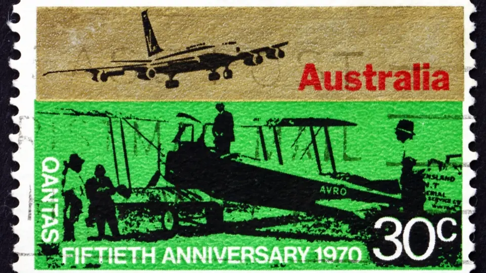 Silueta letounu se dostala i na australské poštovní známky.