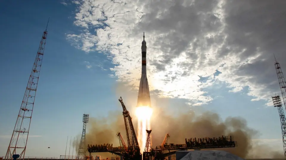 Start Sojuzu TMA-05M z kosmodromu Bajkonur