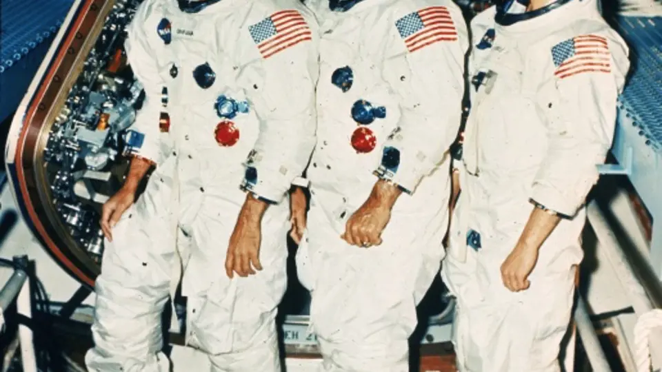 Členové posádky Apolla 7 R. Walter Cunnigham, Walter Schirra, JR., Donn F. Eisele