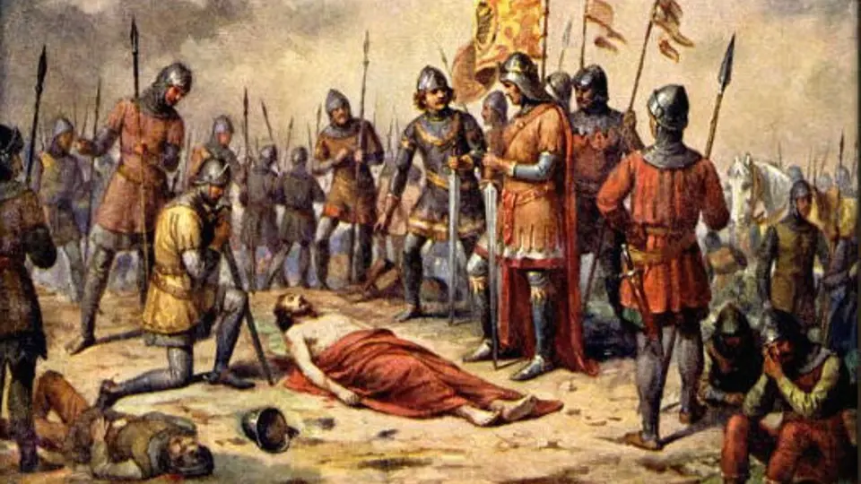smrt Přemysla Otakara II na obraze Josefa Mathausera