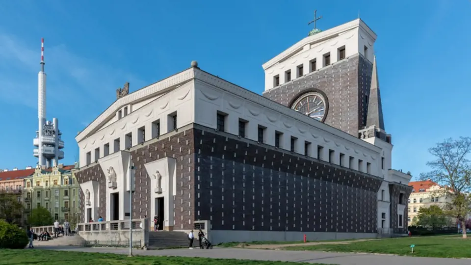 Kostel Nejsvětějšího Srdce Páně od architekta Plečnika