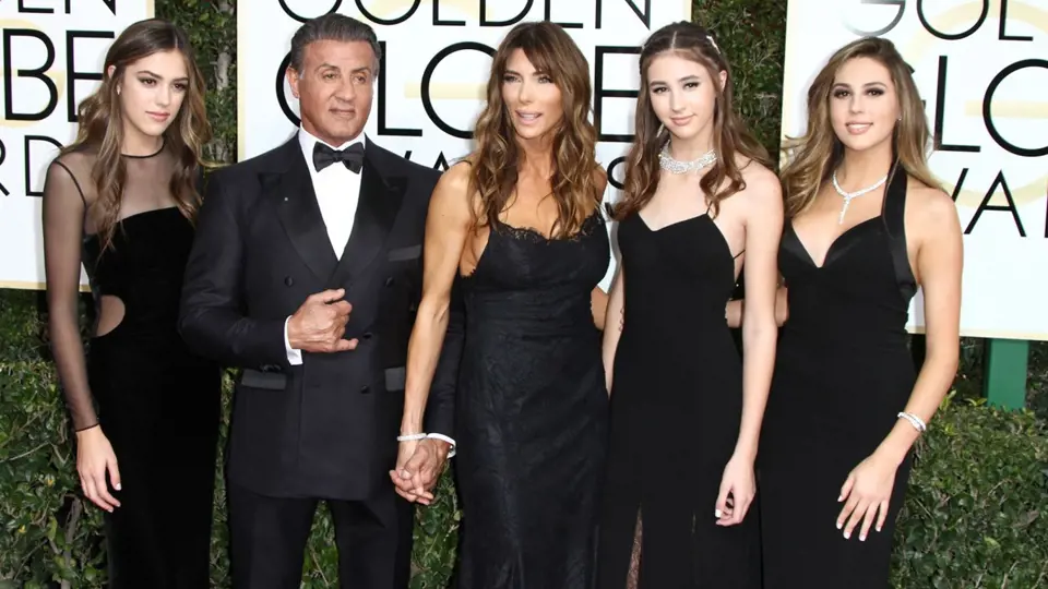 Sylvester Stallone se svou ženou a dcerami