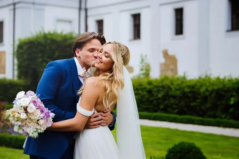 Svatební fotografie Ondřeje Brzobohatého a Tatiany Kuchařové