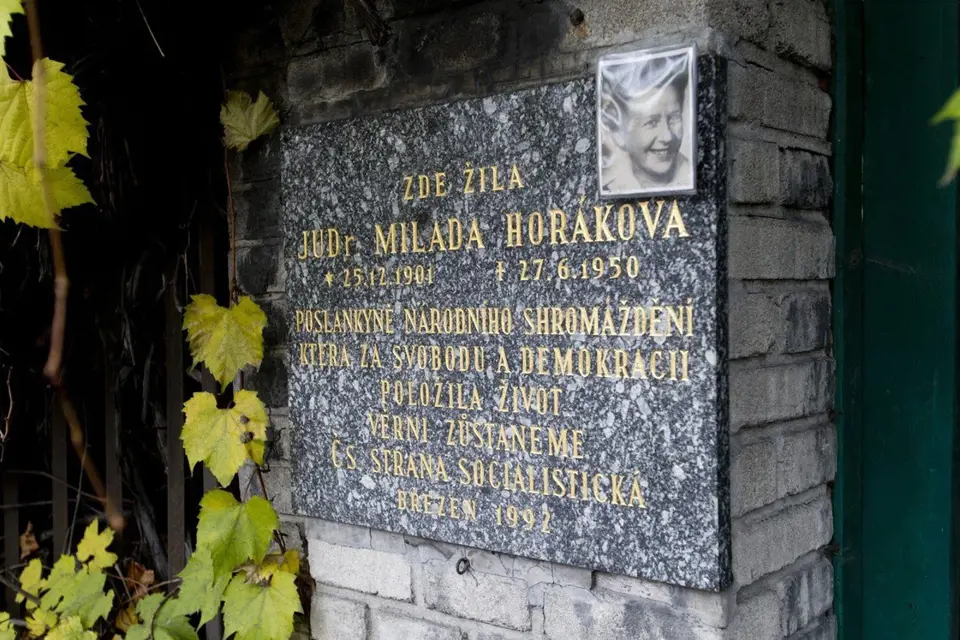 Dům, kde Milada Horáková žila.