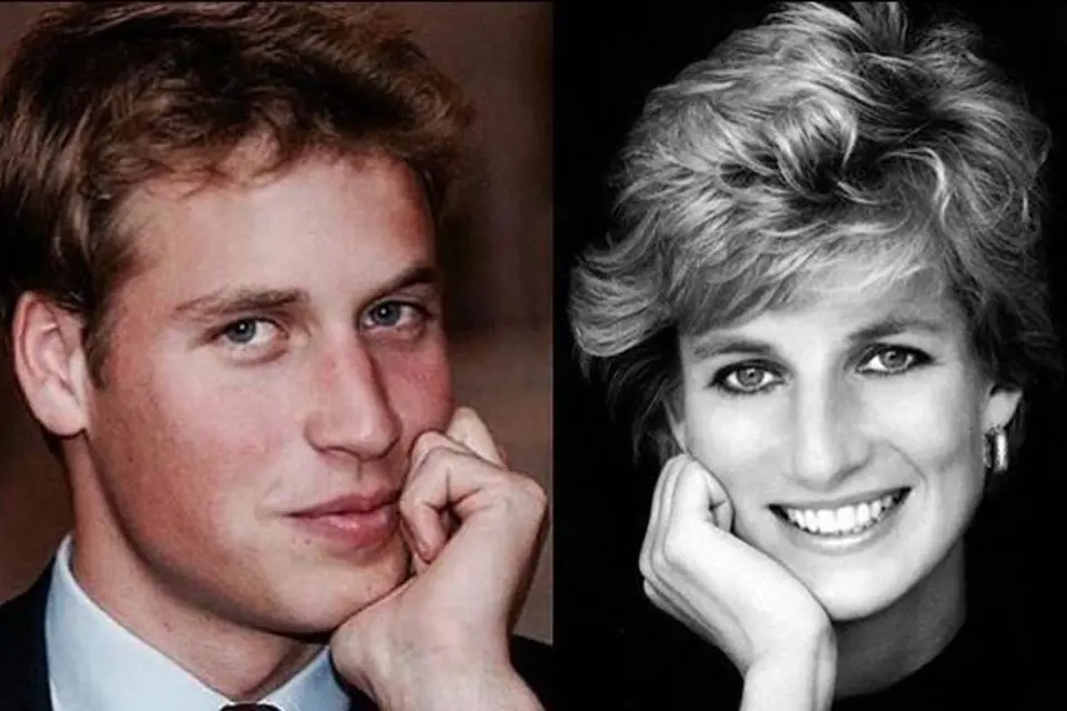 William a jeho matka princezna Diana