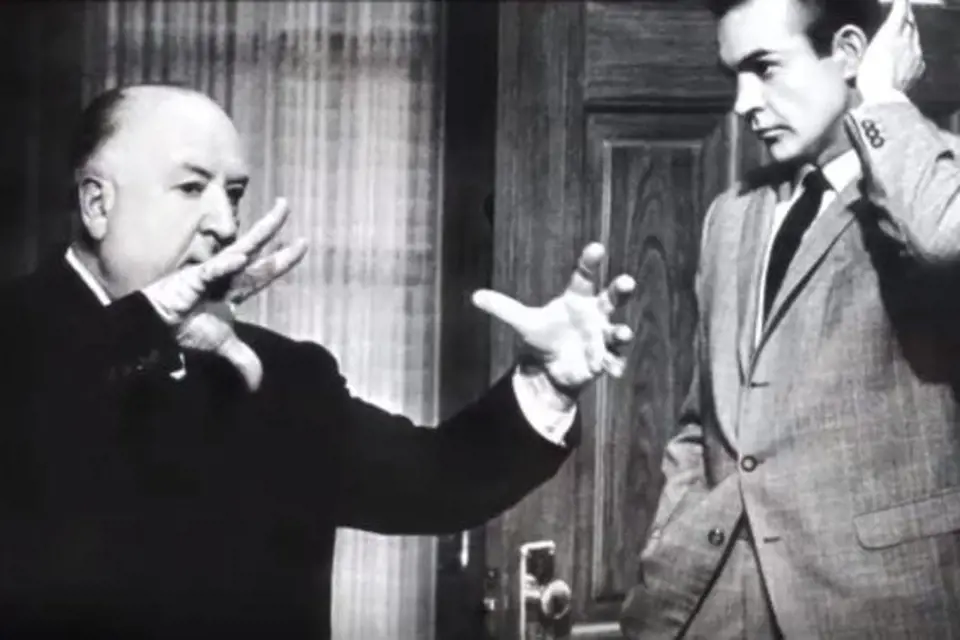 Alfred Hitchcock a Sean Connery