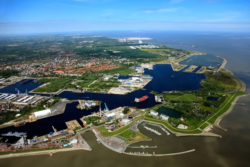 Letecký pohled na Wilhelmshaven