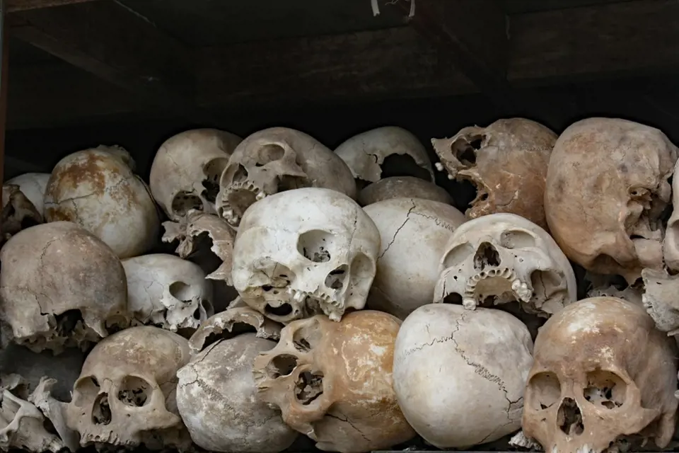 Lebky obětí Rudých Khmerů