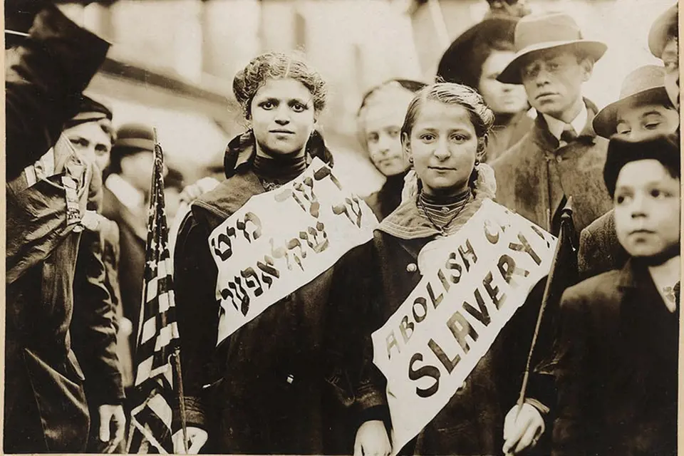 Protest proti dětské práci v New Yorku (1909)