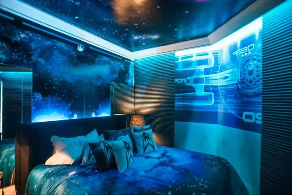 1. Hotelový pokoj ve stylu Star Trek - Pokoj v hotelu Sheraton v Sao Paulo v Brazílii určitě nadchne každého milovníka Star Treku.
