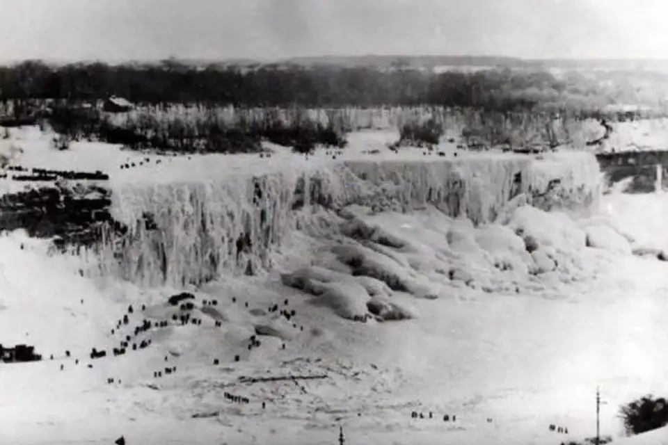Niagarské vodopády během obrovských mrazů, 1911