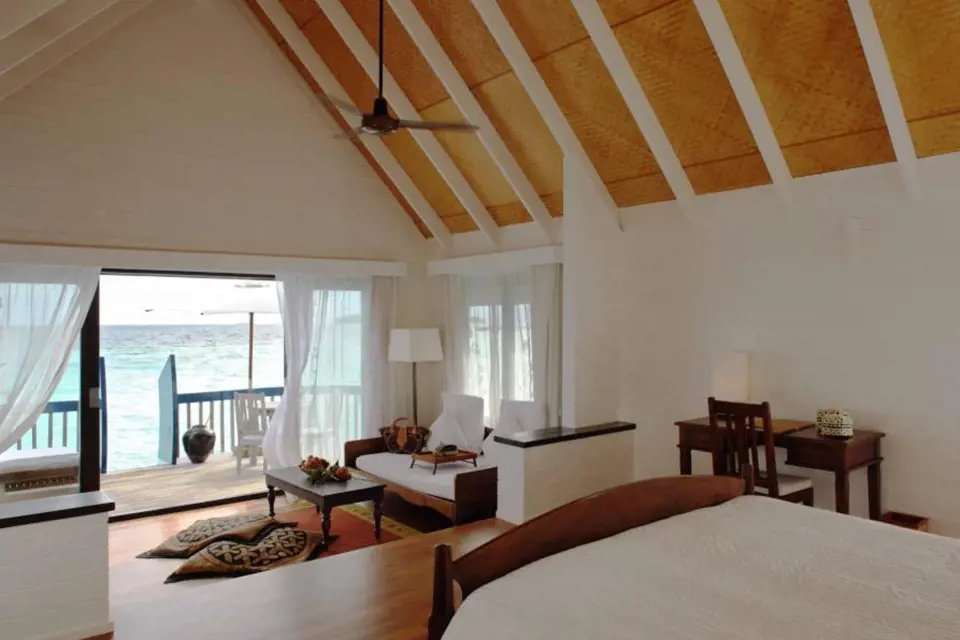 Luxusní bydlení v hotelu Makunufushi na Kokosovém ostrově
