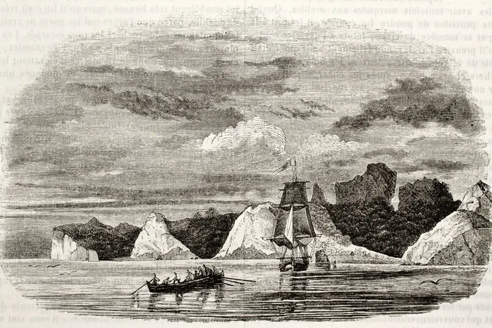 Kresba domnělého Robinsonova ostrova