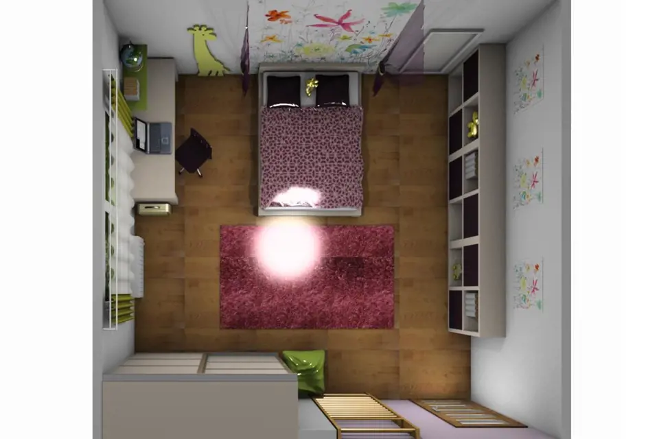 3D návrh - pokoj pro předškoláka
