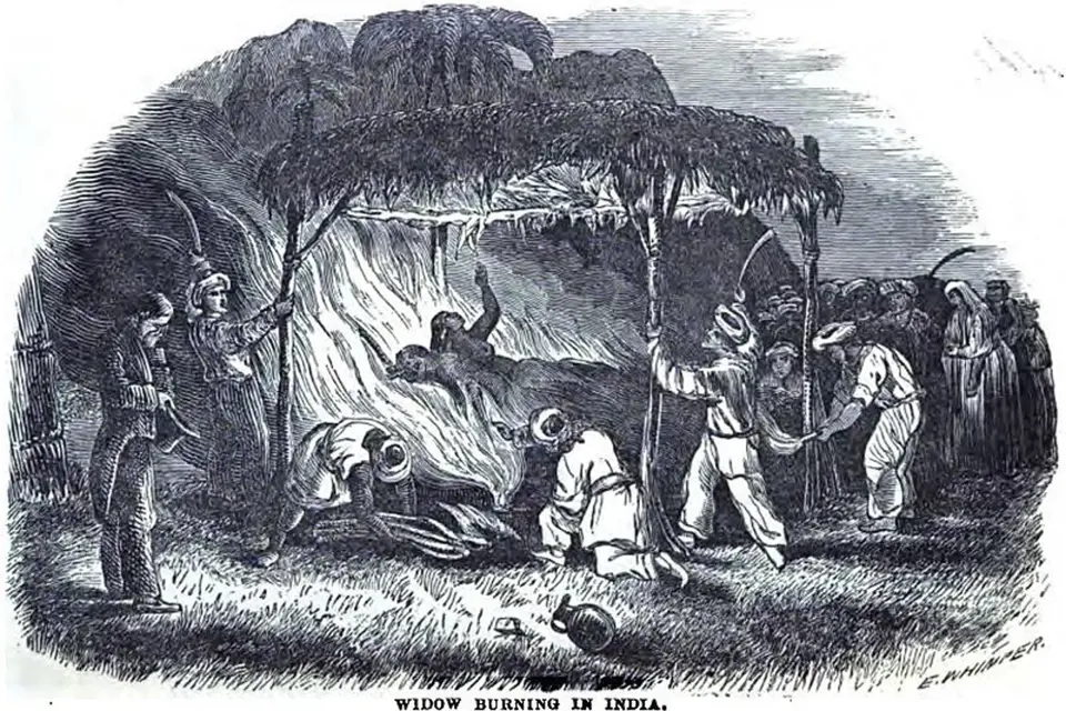 Upálení vdovy v 19. století