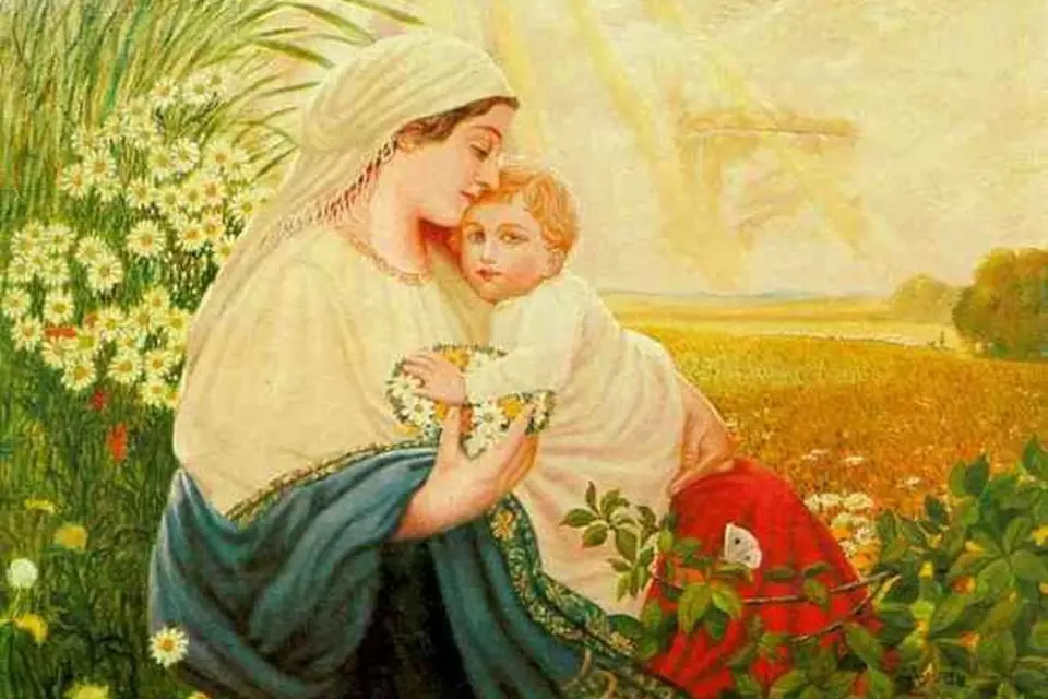 Madonnu s Ježíškem Hitler vyobrazil jako čisté Árijce.