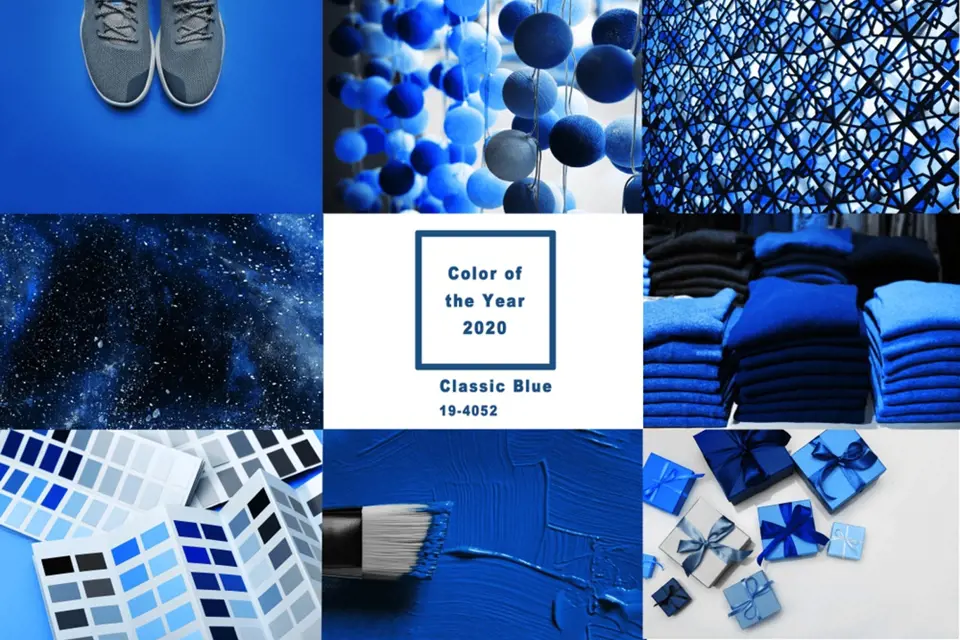 Barvou roku je odstín Clasic blue