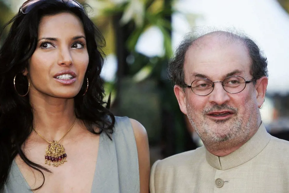 Salman Rushdie a manželka Padma Lakshmi