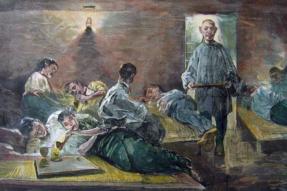 Opiové doupě v 19. století ve Spojených státech