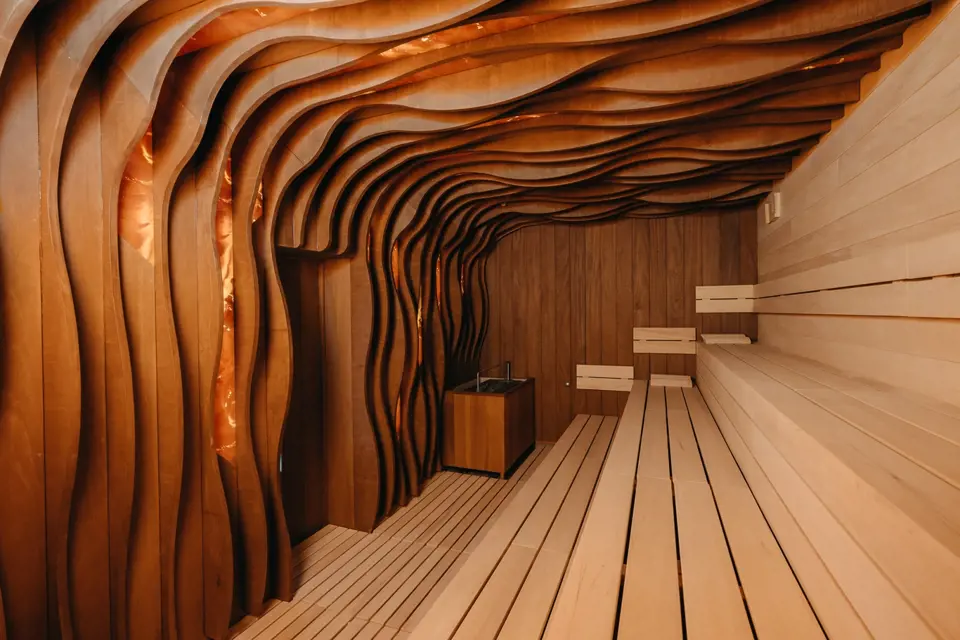 Ve wellness centru Infinit můžete navštívit i medovou saunu.
