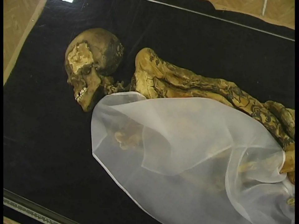 Princezna Ukok: Mumie, která byla nalezena v roce 1993 na odlehlé náhorní plošině Ukok v Altajské republice v Rusku.