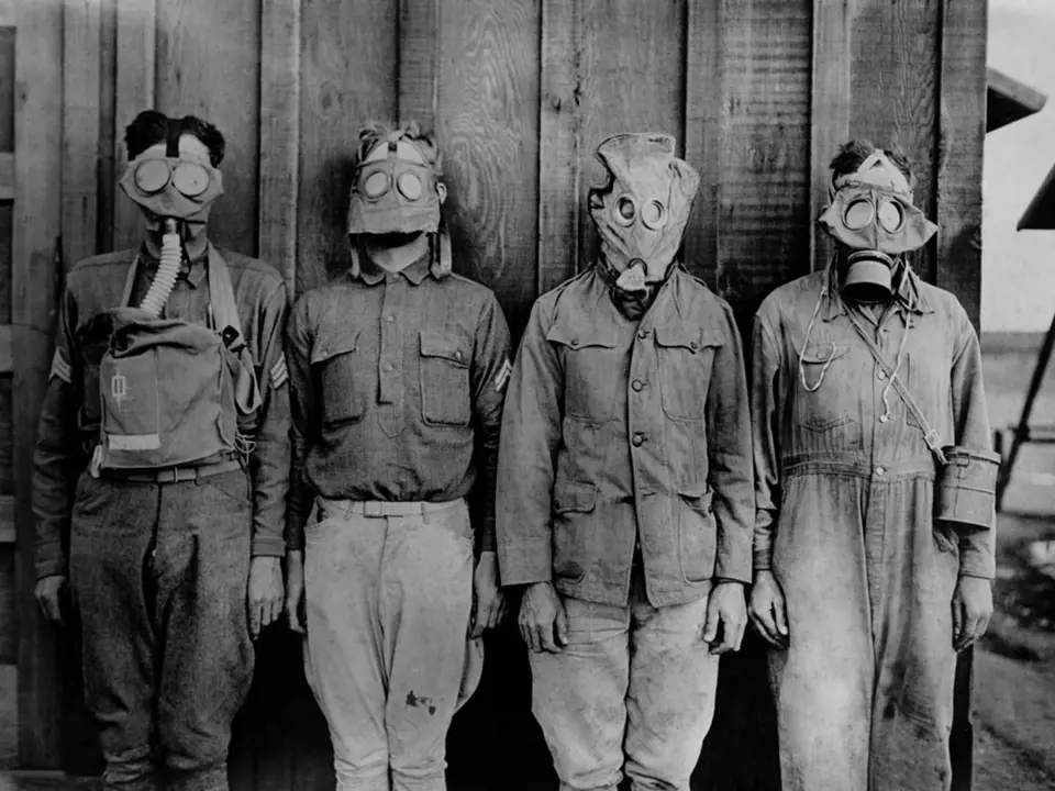 Plynové masky za 1. světové války