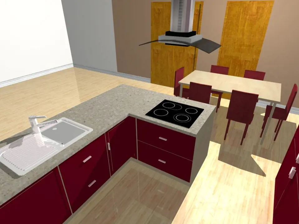 3D návrh - kuchyně 3
