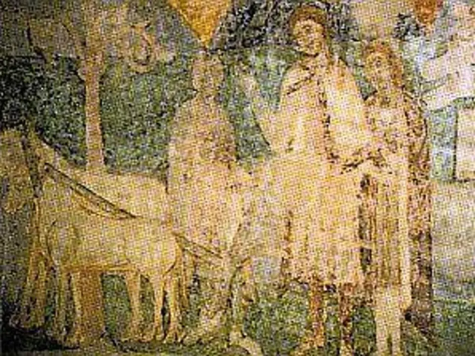 Přemysl Oráč na fresce v rotundě sv. Kateřiny ve Znojmě