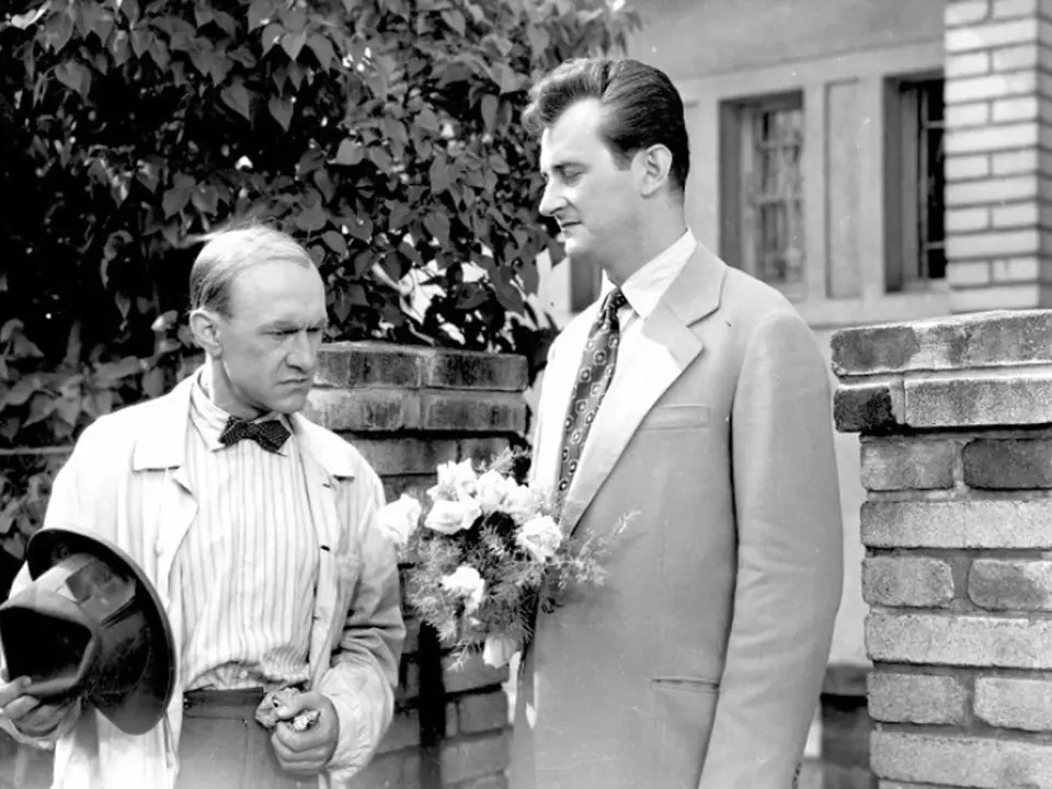 Jiří Sovák a František Filipovský ve snímku Muž v povětří (1955)