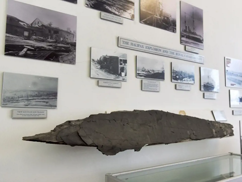 Exponáty muzea věnovaného výbuchu; Halifax