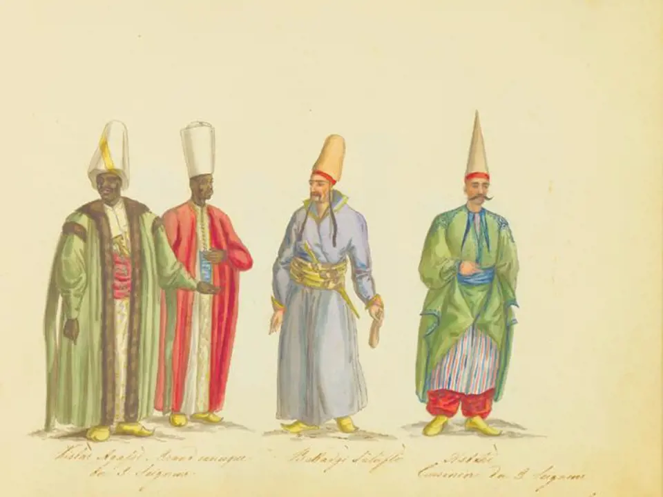 Nejvyšší černý a bílý eunuch se svými zástupci.
