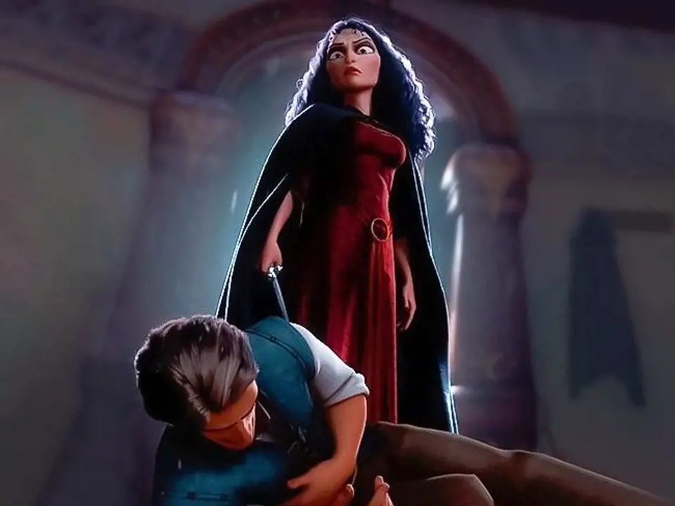 Na vlásku: V této scéně zlá čarodějnice bodne Evžena, nikde se ale neobjeví žádná krev. Což je ale vzhledem k dětským divákům pochopitelné.