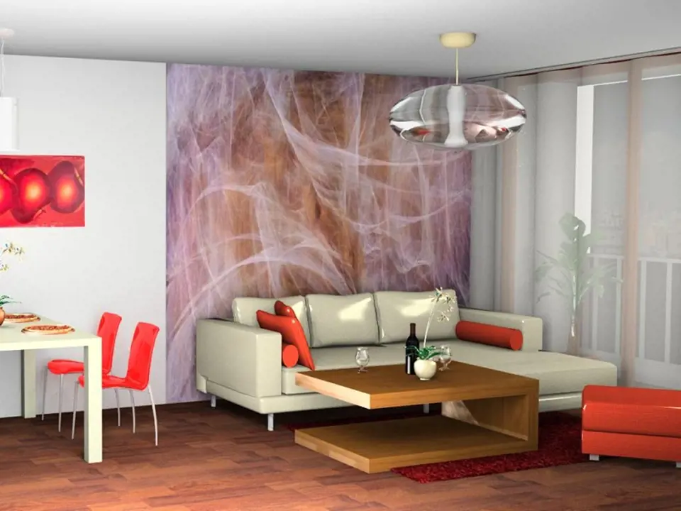 3D návrh na přání - kuchyně s obývacím pokojem 4