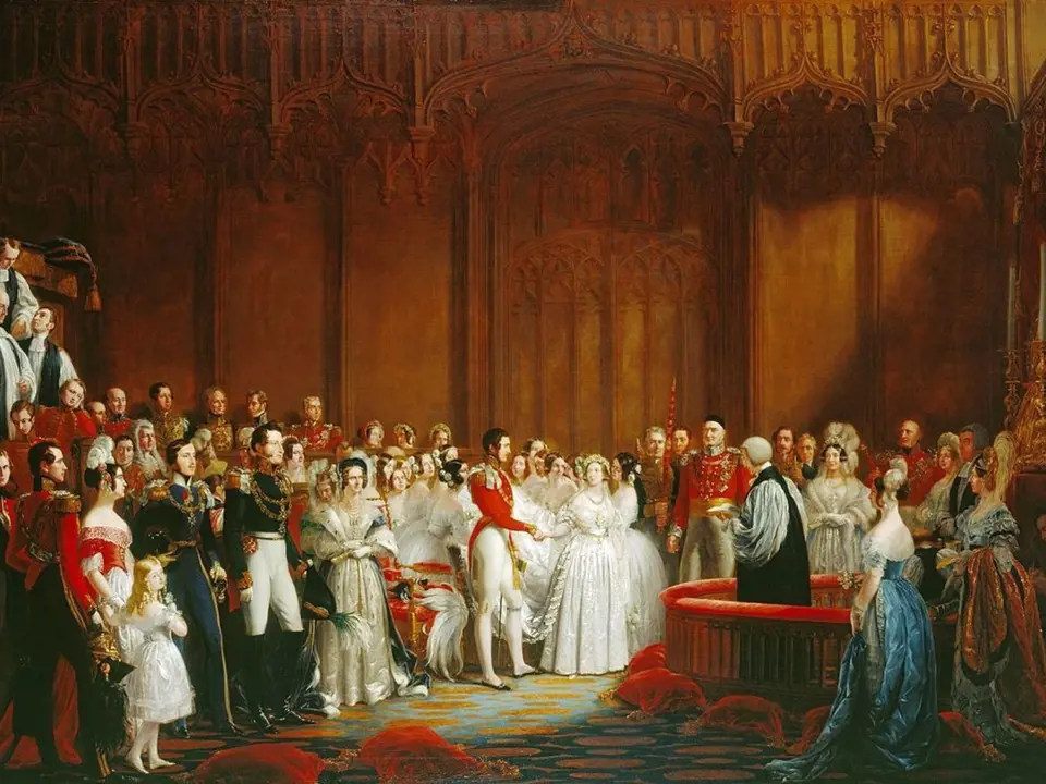 Svatba královny Viktorie s bratrancem Albertem
