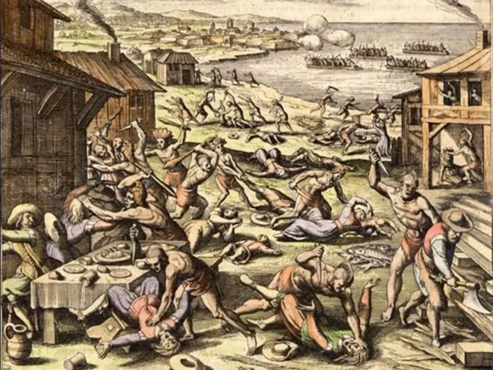 V roce 1622 indiáni Powhatani zaútočili na Jamestown.