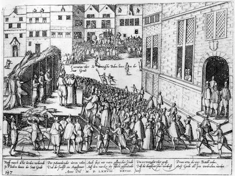 Mniši upálení za sodomii v rakouském Gentu, 1578