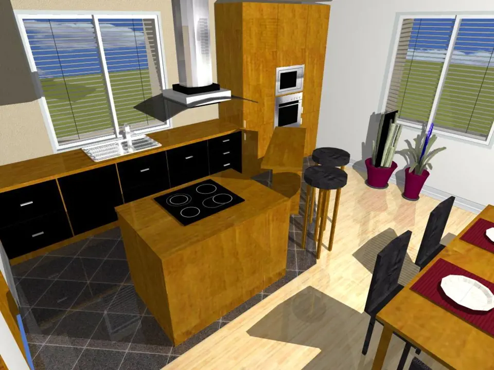 3D návrh - kuchyně 2