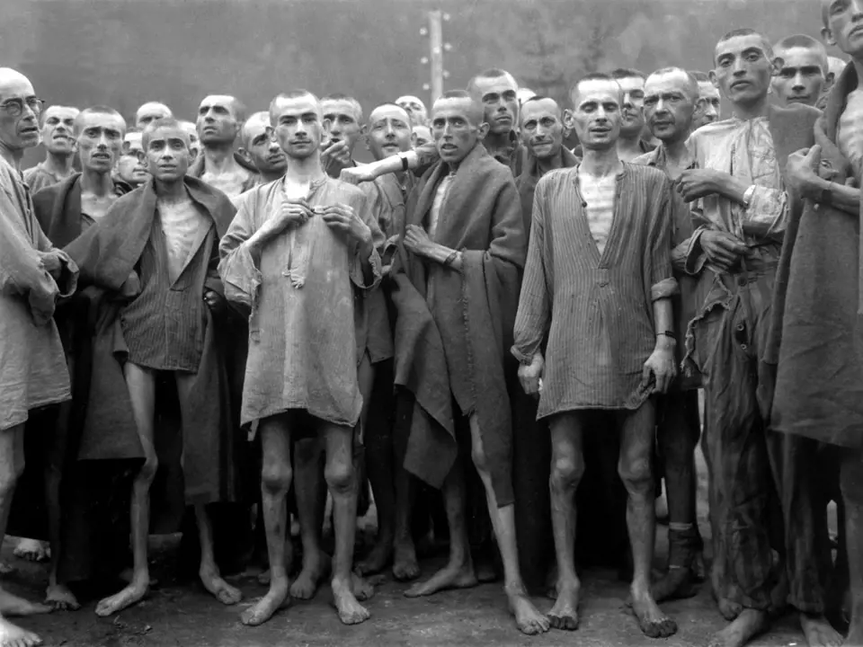 Vězni z pobočného koncentračního tábora Ebensee, který patřil pod hlavní tábor Mauthausen. Celkový počet mauthausenských vězňů se odhaduje na 199 404, z nichž na 119 000 zemřelo. Mezi nimi bylo 38 120 židů.