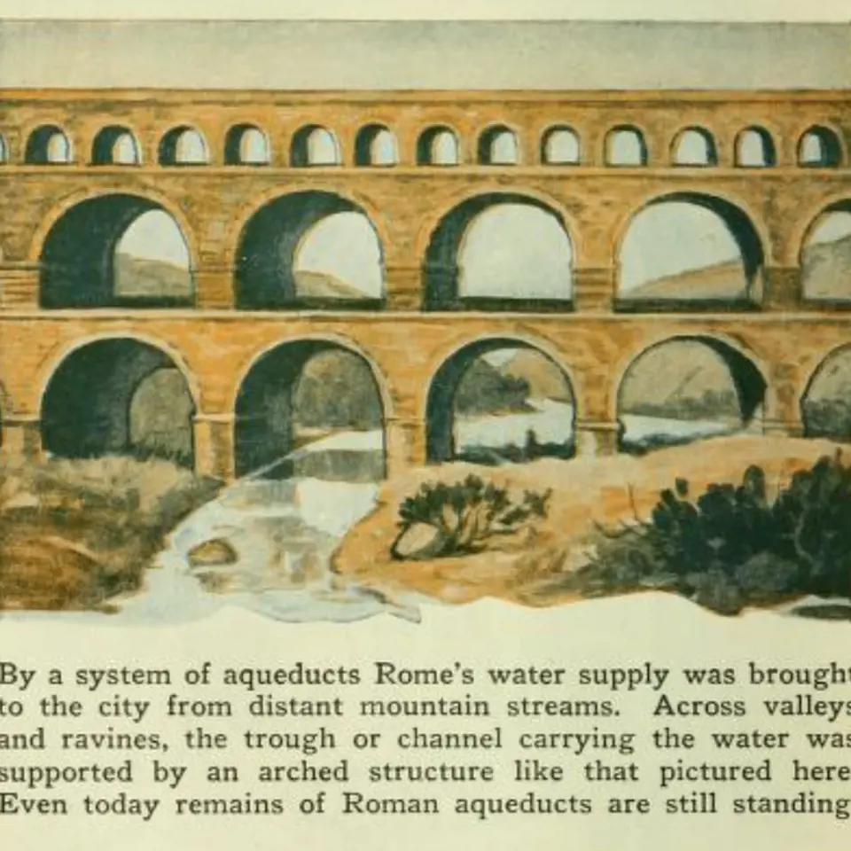 Římané budovali akvadukty napříč celým svým impériem za účelem přivést vodu do měst, z často velmi vzdálených zdrojnic. Voda z akvaduktů zásobovala veřejné lázně, latríny, fontány ale i soukromé domy.