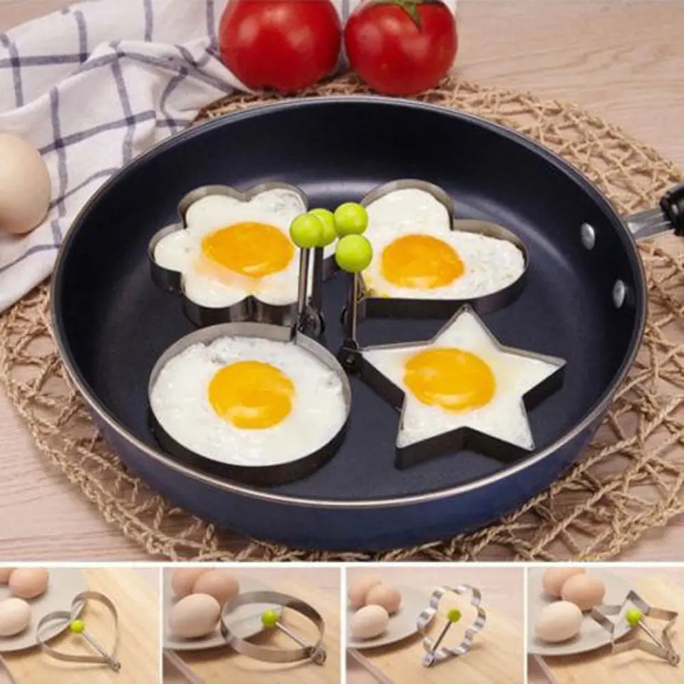 Proč dělat obyčejné volské oko, když můžete vytvarovat kouzelné tvary a ozdobit s nimi talíř? Nástavce se dají snadno uchopit, aniž byste si spálili prsty. Toasty s takovým vajíčkem už nikdy nebudou nuda.